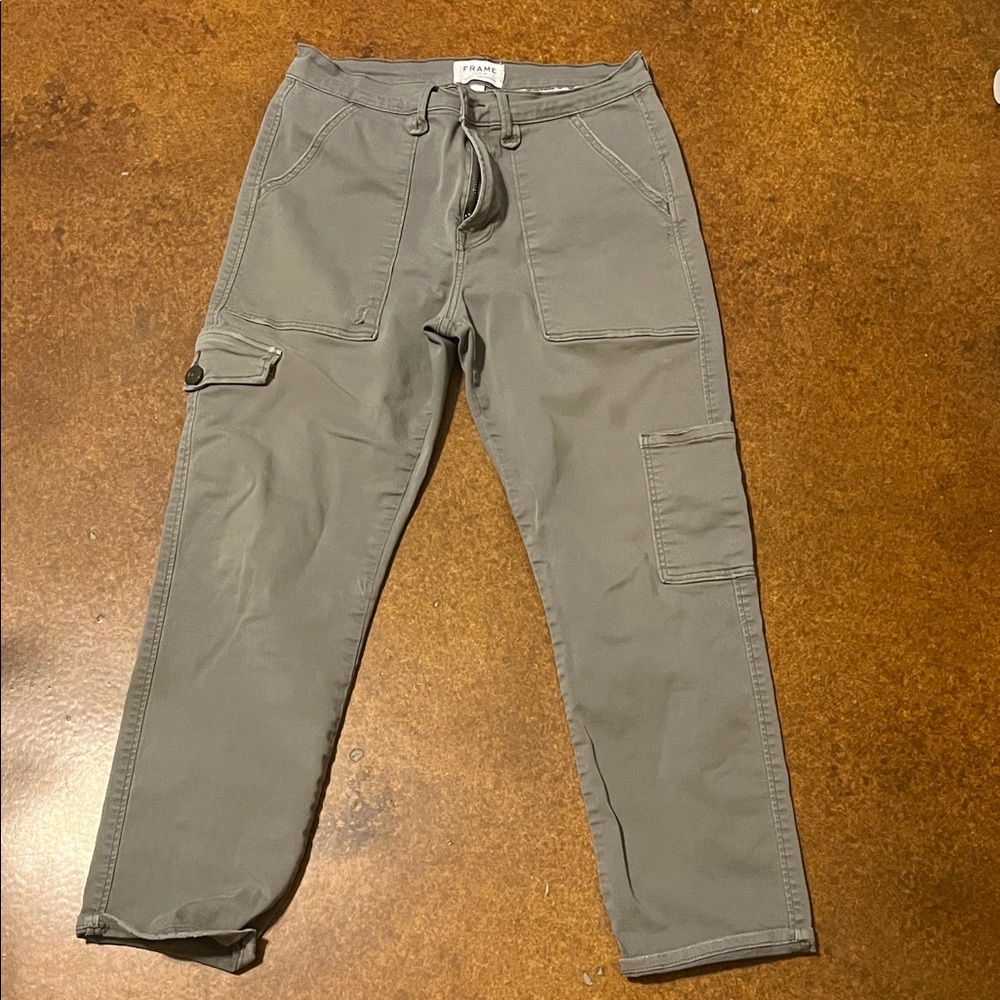 Frame Denim Women's Cargo Pants in Gray